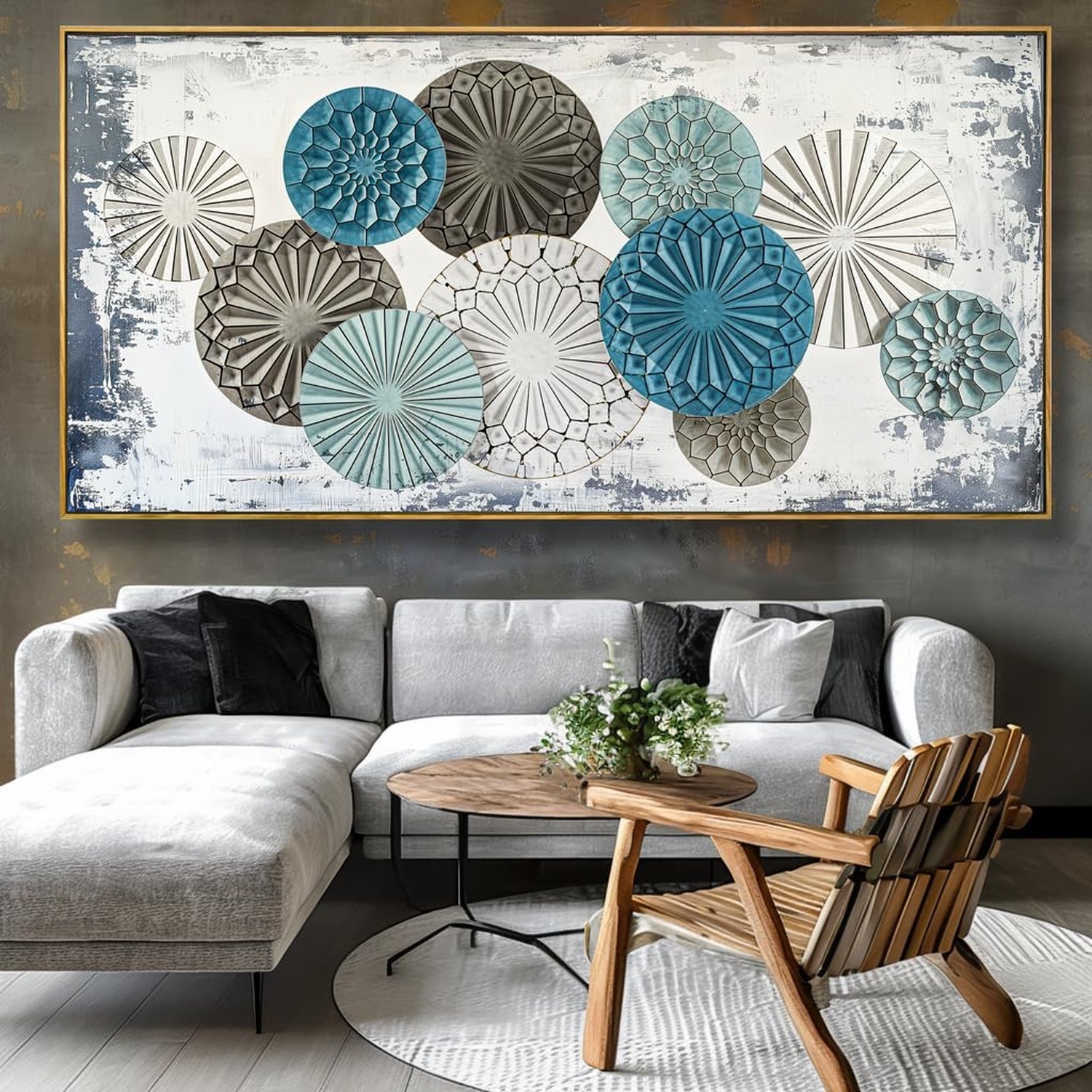 Wall Art Colorful Floral Rustic Wall Decor Canvas Painting Abstract Wall Art …