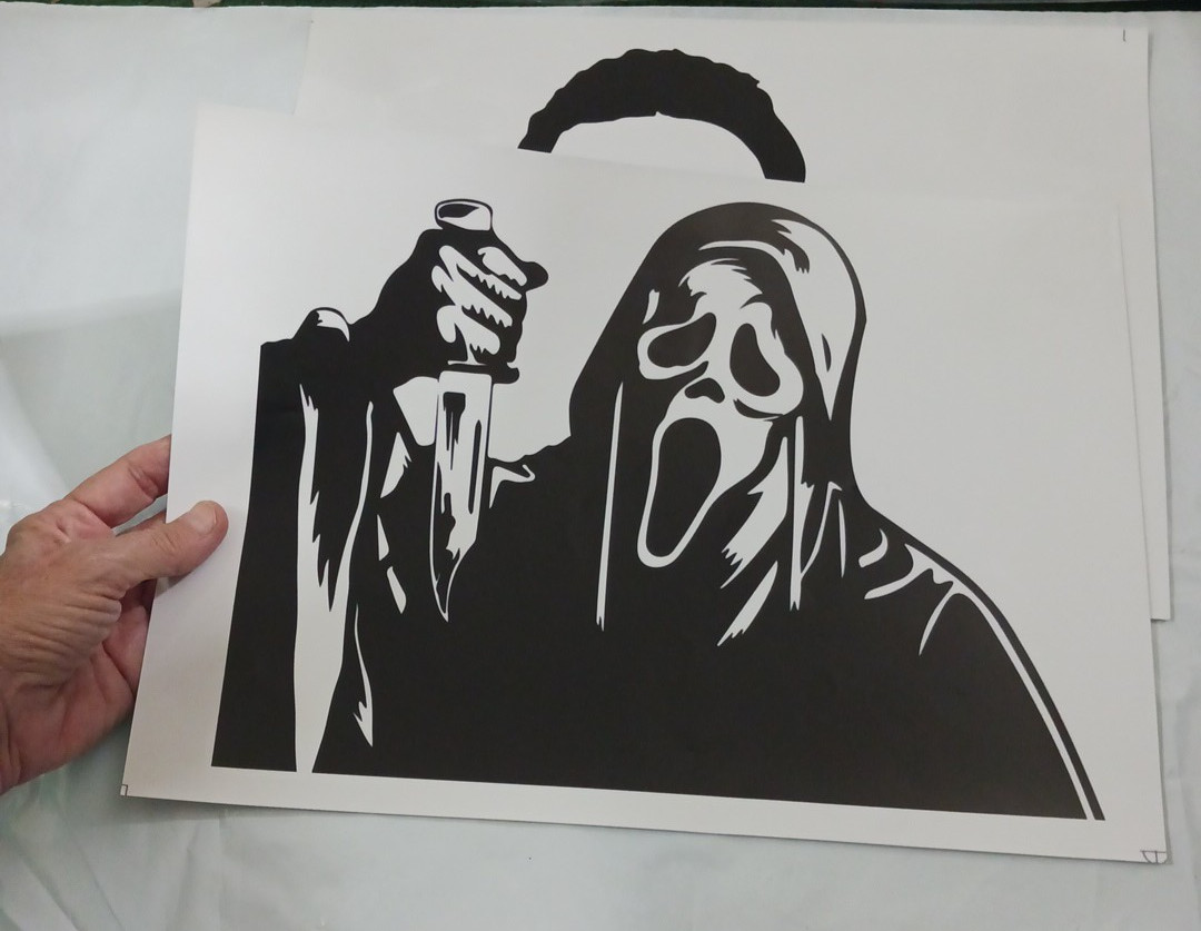 Large Window Stickers. Chucky, Freddy Kruger, Scream ghost, Michael myers Horror