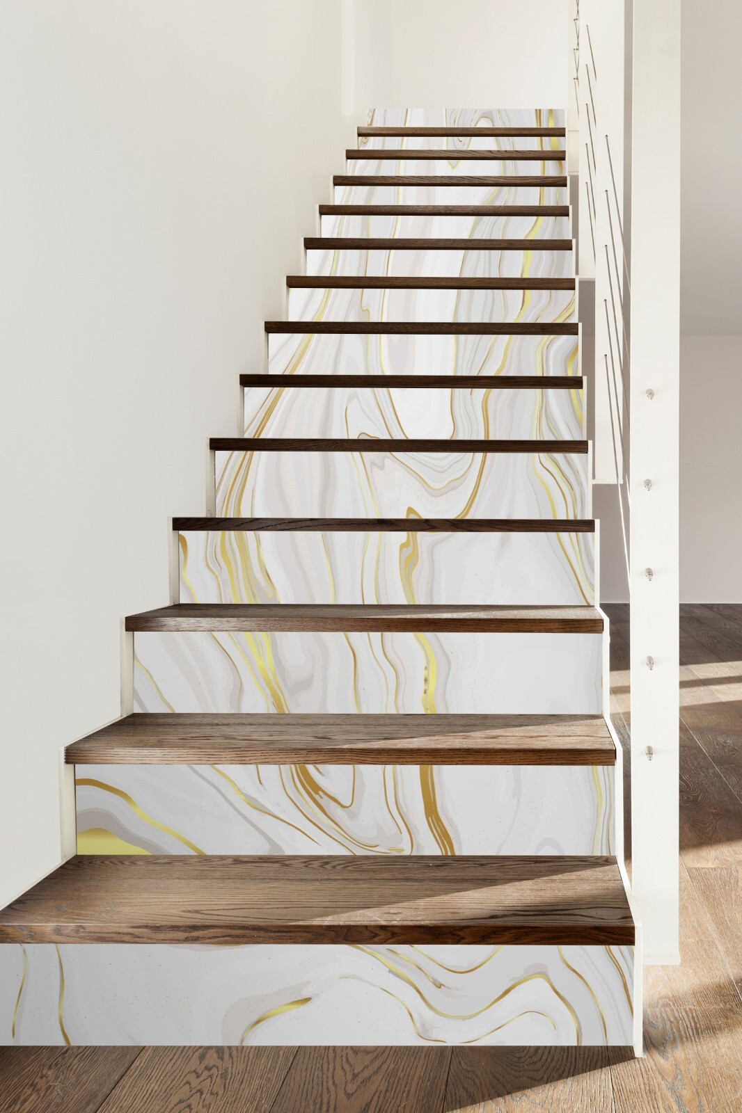 3D Golden Texture 8528 Stair Risers Decoration Photo Mural Decal Wallpaper Rom