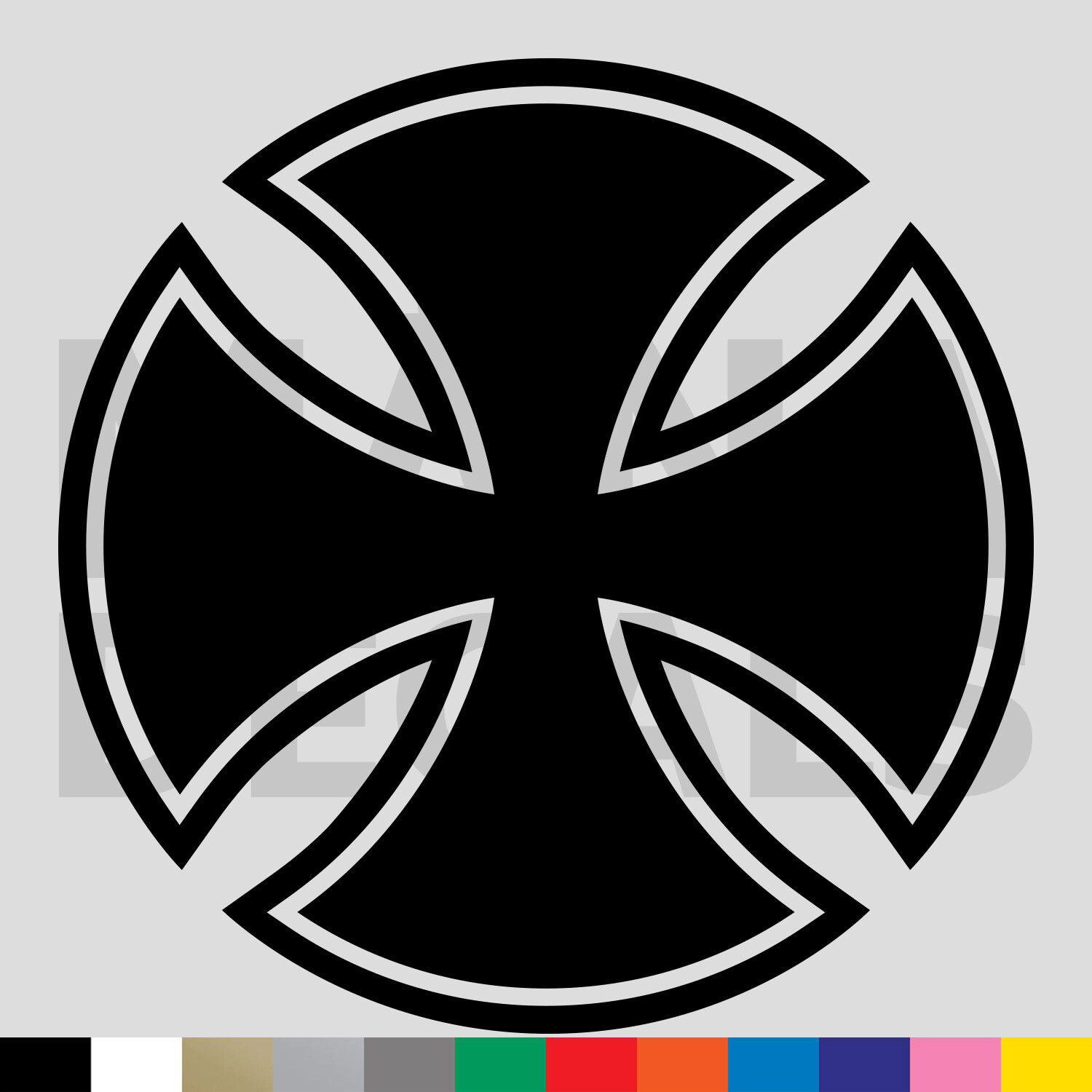 Maltese Cross Vinyl Die Cut Decal Sticker – Motorcycle Biker Chopper Religious
