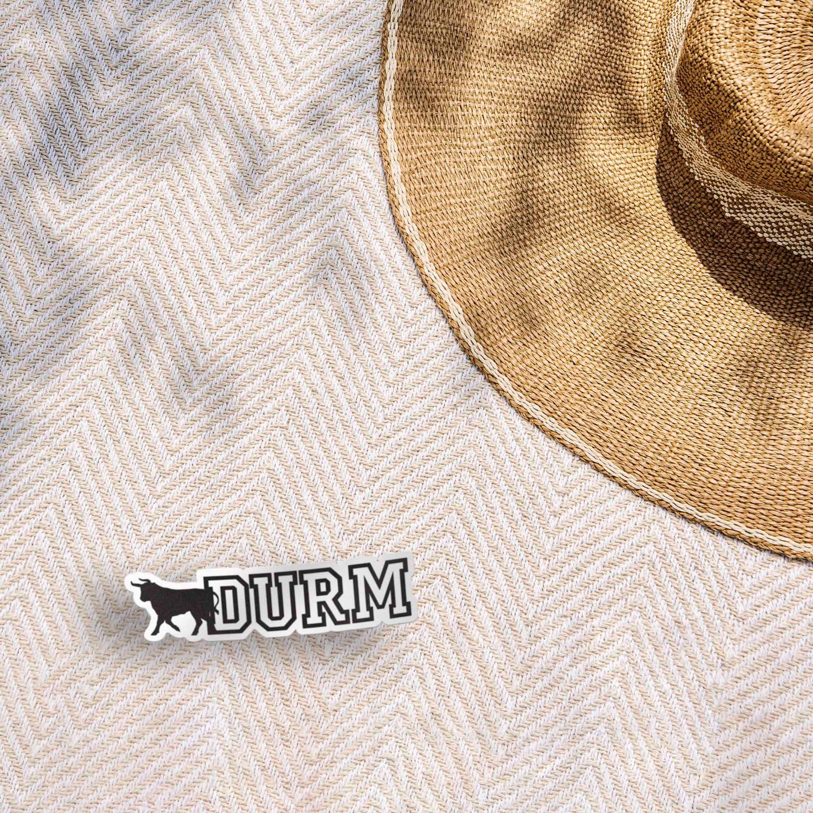 Durm Bull Funny Durham North Carolina Sticker – Cute NC Decal