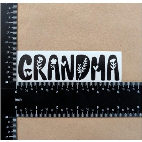 Grandma Vinyl Decal Stickers 5 in Heart Bear Best Grandma Ever Black NEW