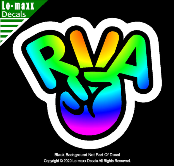 RVA Richmond Virginia Peace Unique Custom Design Colorful Printed Vinyl Sticker