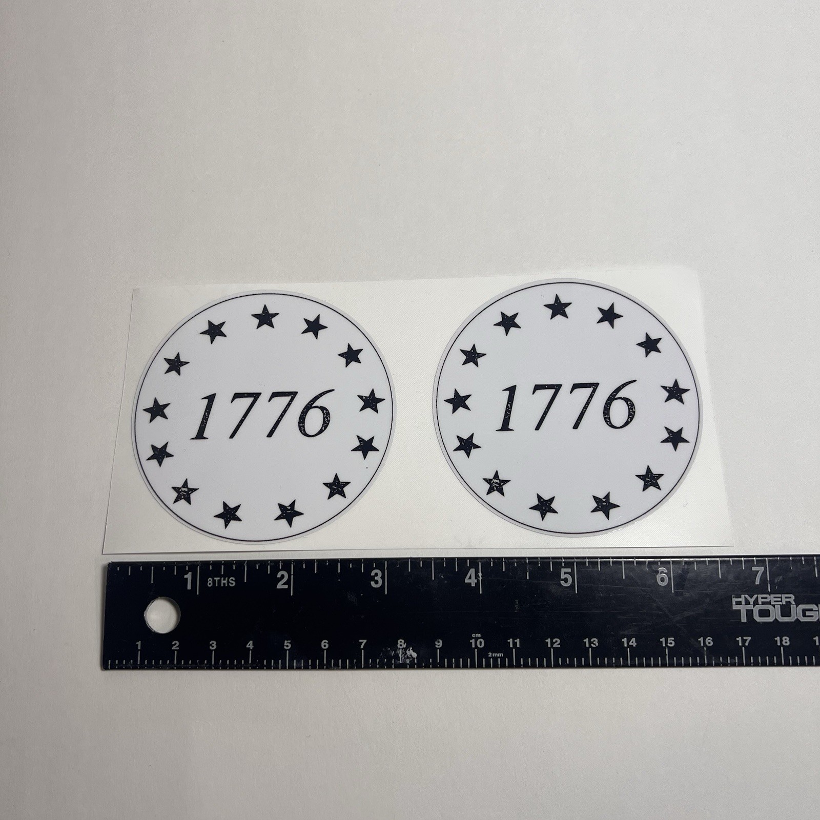 1776 Vinyl Decal Sticker Laminated Circle Decal Pack of 2