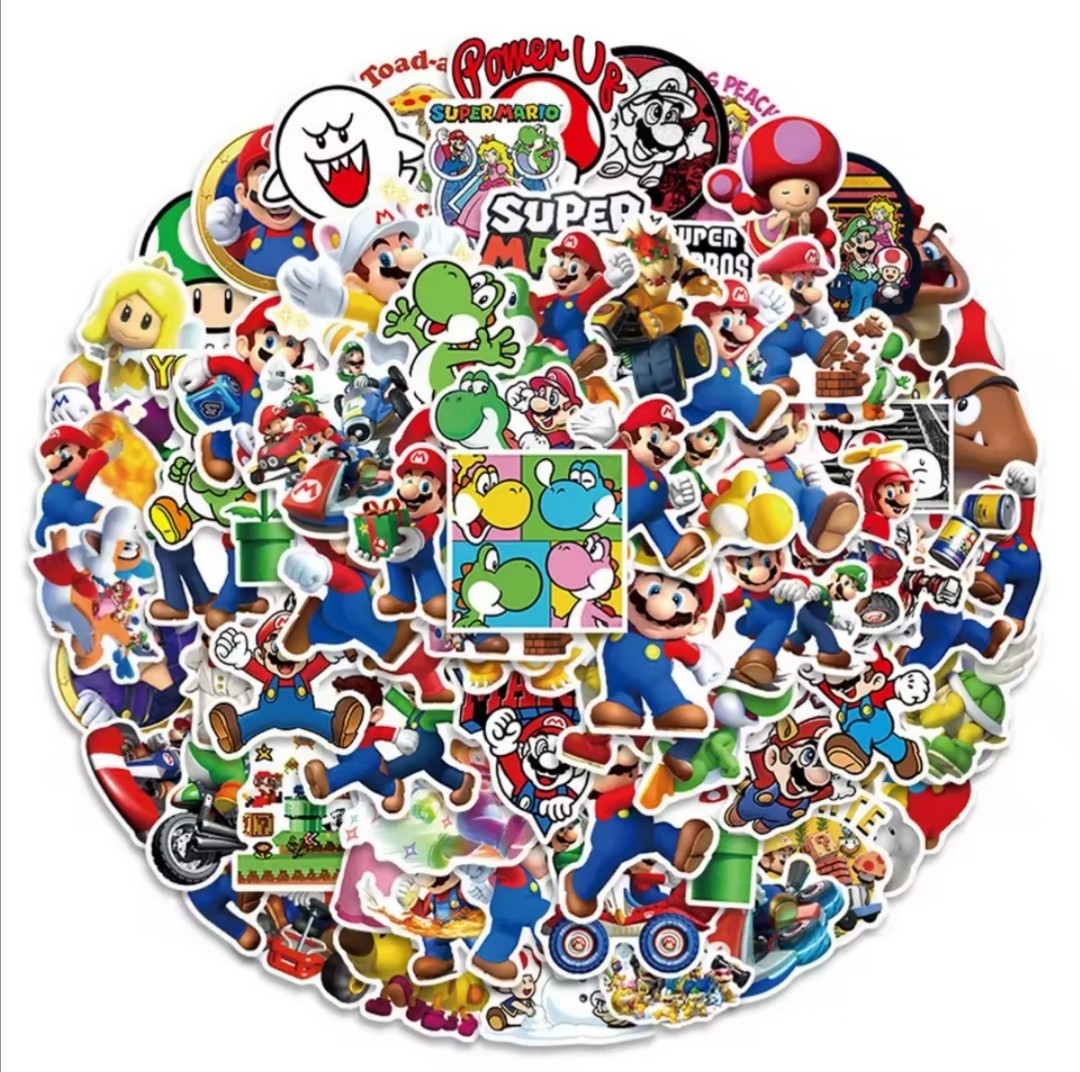 10 PCS Mario Party Super Mario Video Game Characters Stickers 2 BRAND NEW