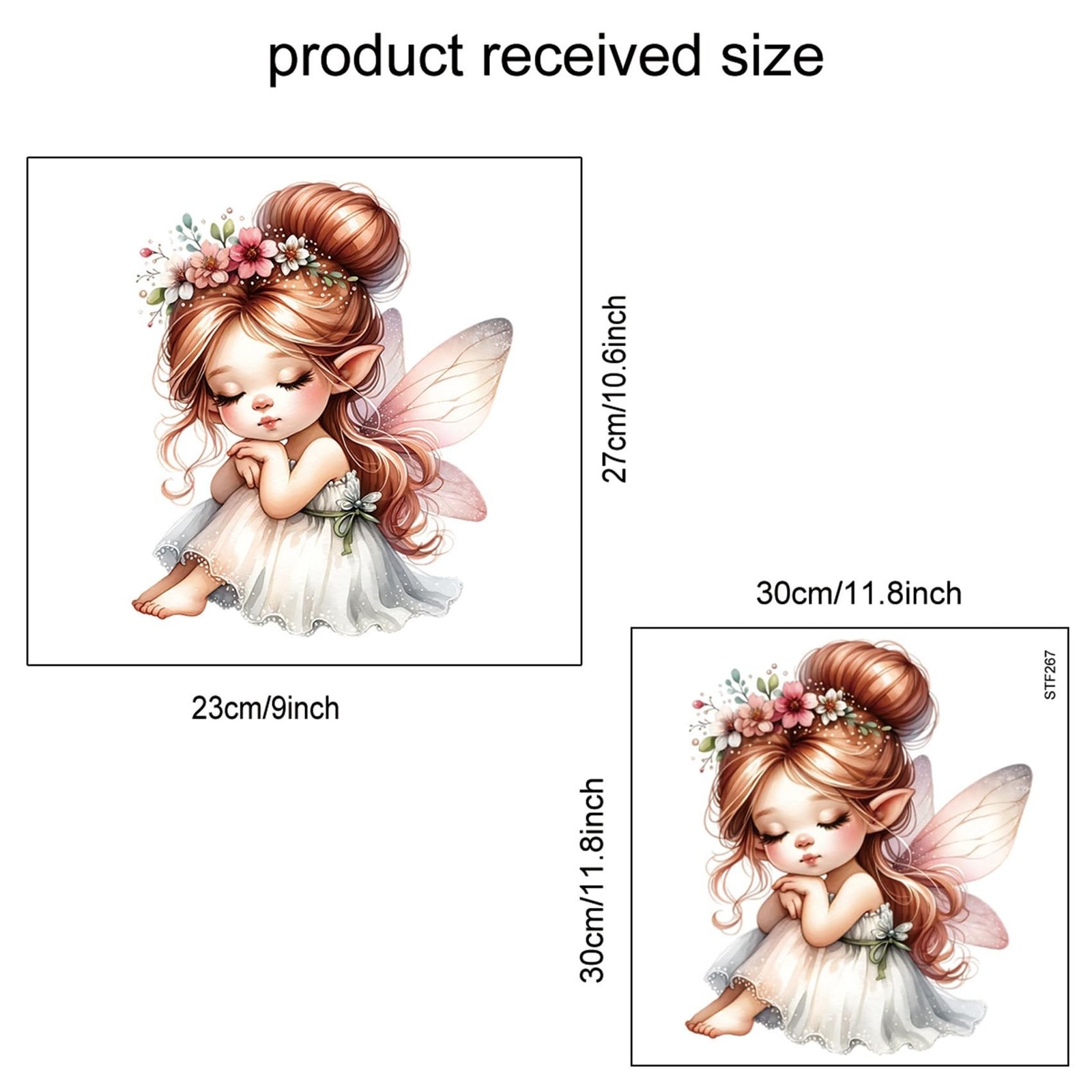 Butterfly Girl Wall Stickers Flower Fairy Wall Decal Cute Baby Room Decor Gir…