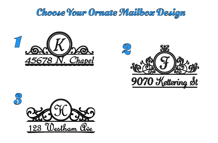 Custom Mailbox Address Vinyl Decal Sticker For Mailbox Monogram Lettering