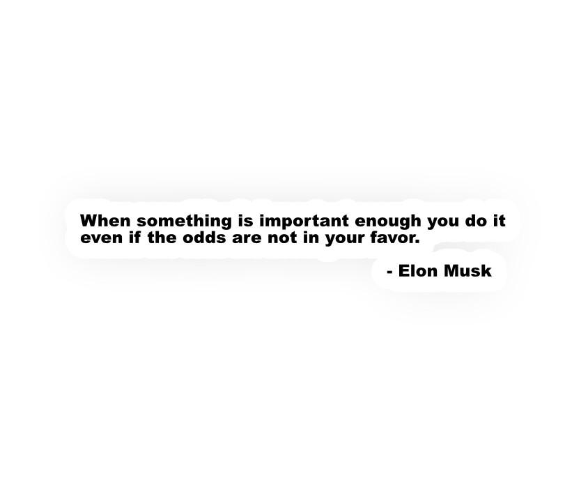 Elon Musk Quote Phrase Motivational Vinyl Wall Decal Room Phone Decor Sticker