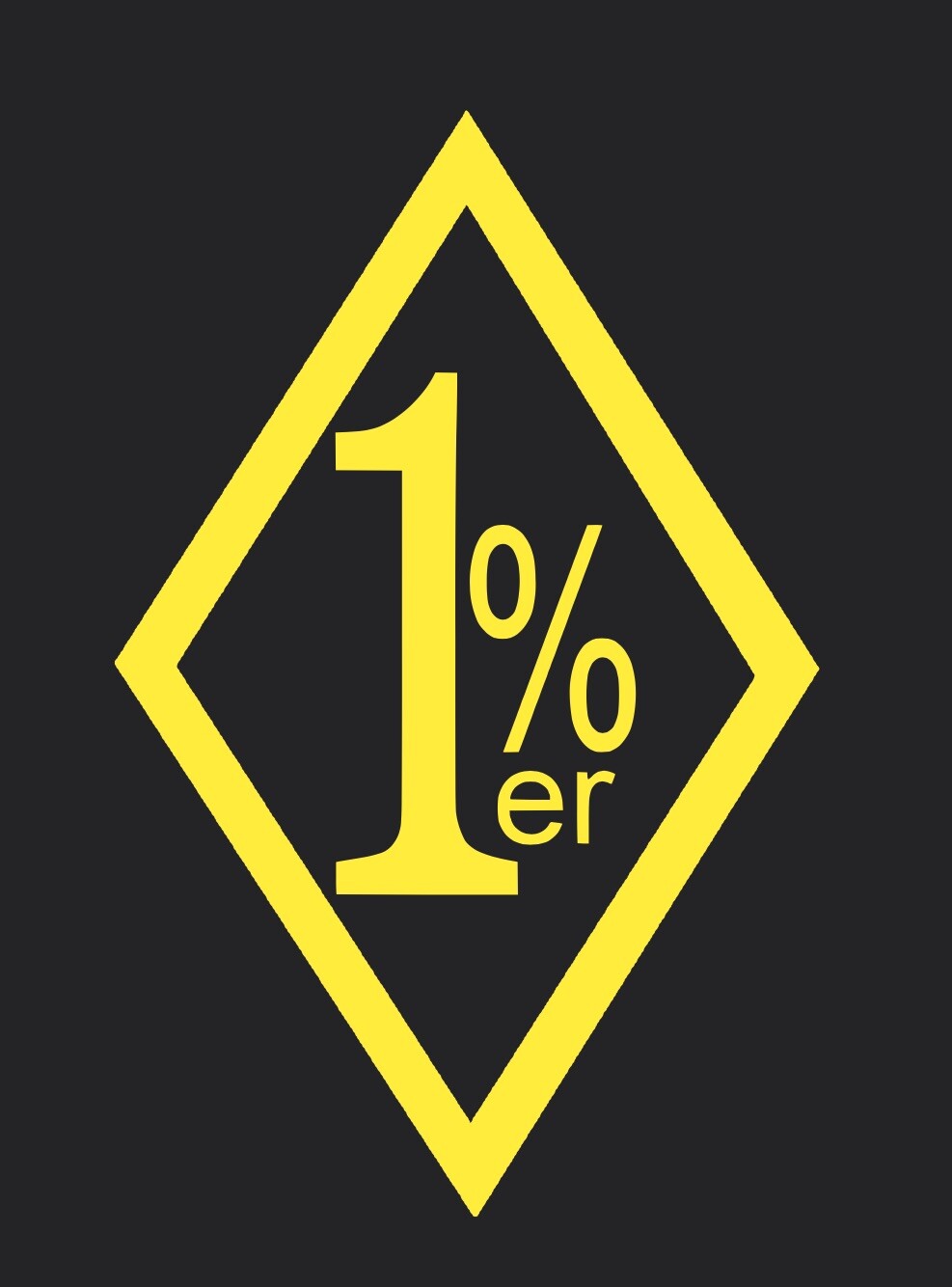 1%er One Percent Outlaw Biker Vinyl Sticker Decal- Choose Size & Color