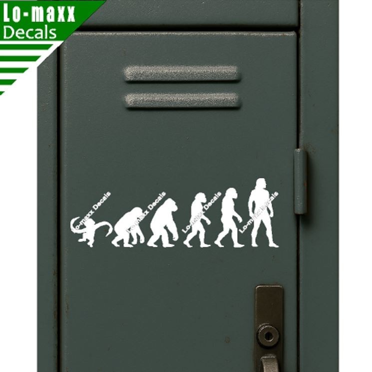 Evolution Of Barrel Of Monkeys Funny Ape To Man Vinyl Decal Sticker Art