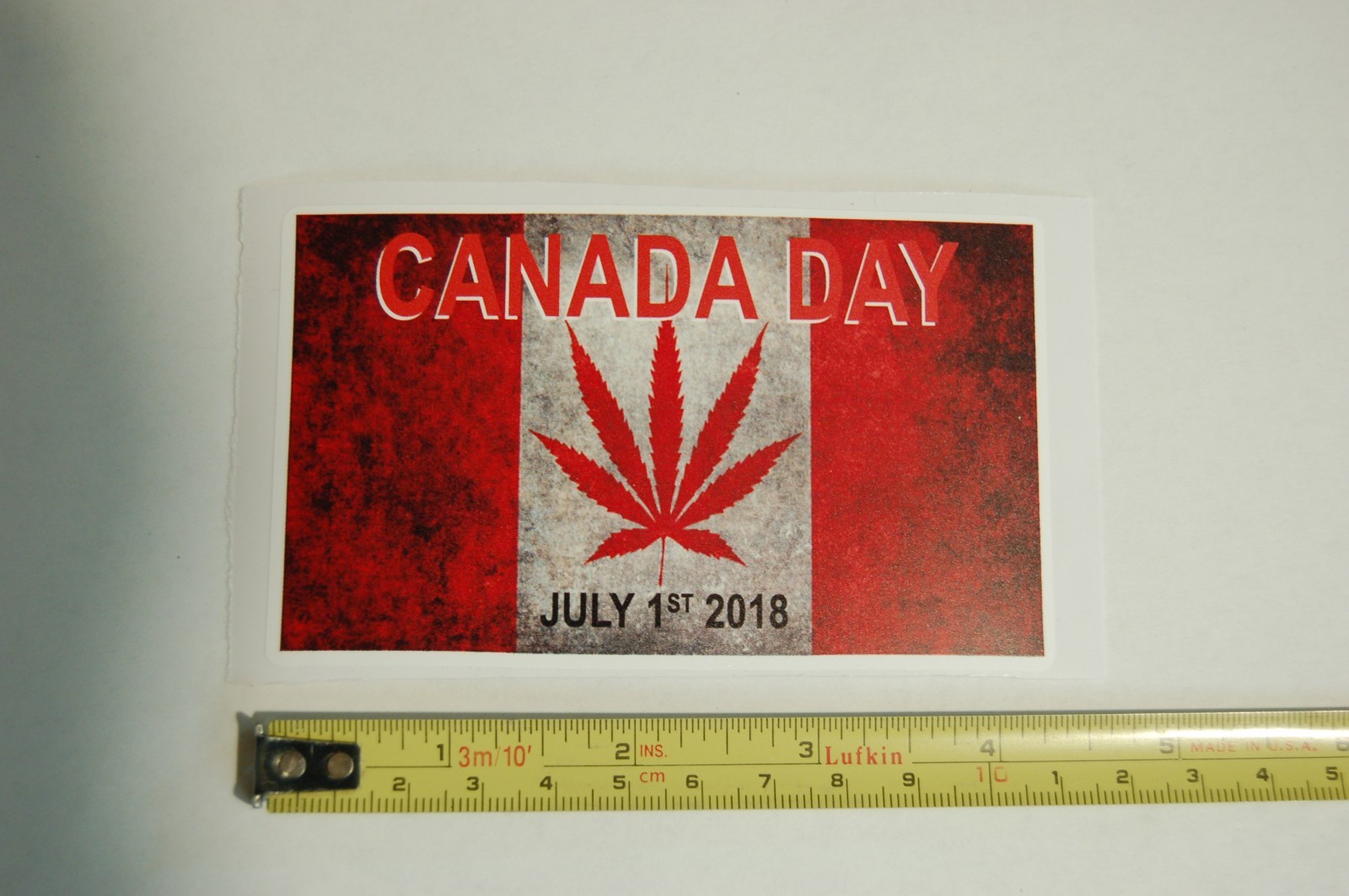 Canada Weed Cannabis Pot Flag CANADA DAY LEGAL car bumper sticker PACK SIZES