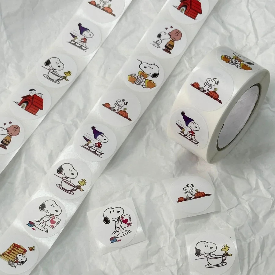 500Pcs Snoopy Cute Stickers Cartoon Anime Derivative Peripherals Creative Doodle