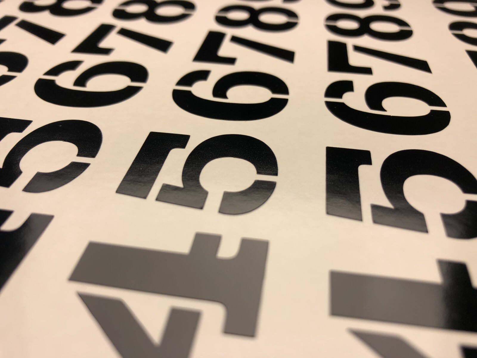 3XAlphabet A-Z & 1-10 Vinyl Stencil Decal Numbers – Mailbox, Shop, Wall, Locker