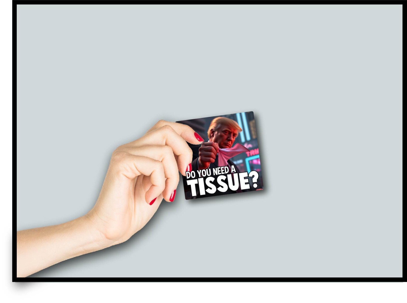 Trump Decal Sticker Need a Tissue Liberal Tears MAGA Vance Harris Loser Lib 2024