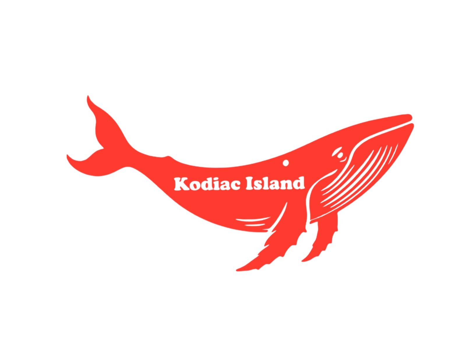 Humpback Whale Kodiac Island Decal for car Windows Laptops most Smooth Surfaces
