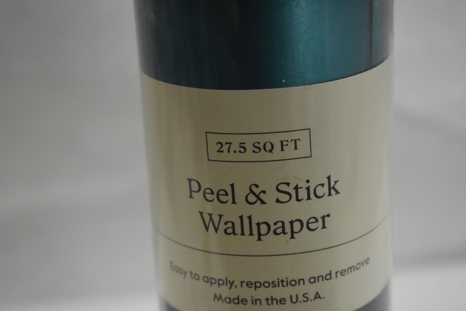 Threshold Peel & Stick Wallpaper 27.5 Sq Ft Blue Metallic Grid Modern Home Decor
