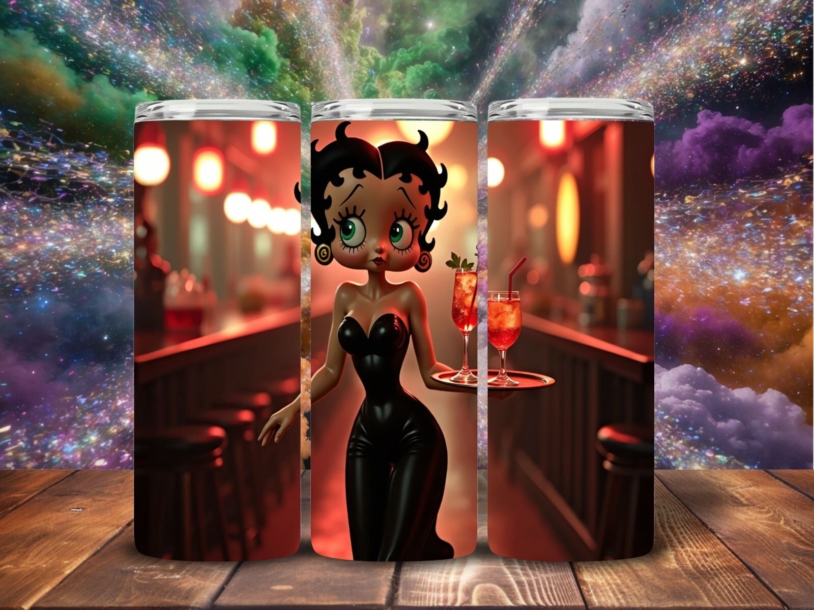 #4 – Betty Boop Skinny 20oz Tumbler, Sublimation, Heat Transfer, Seamless Design