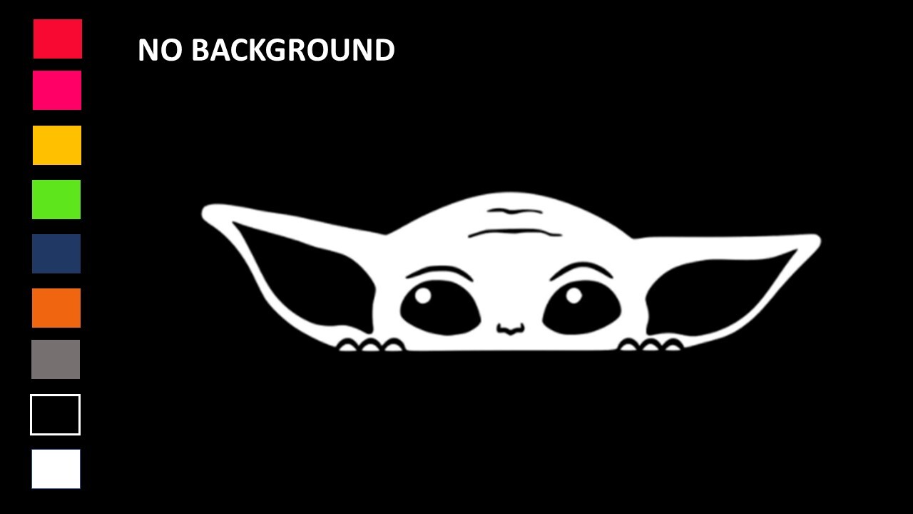 BABY YODA, GROGU, STAR WARS, Decal Stickers for Cars, Windows, Laptops, Tablets.