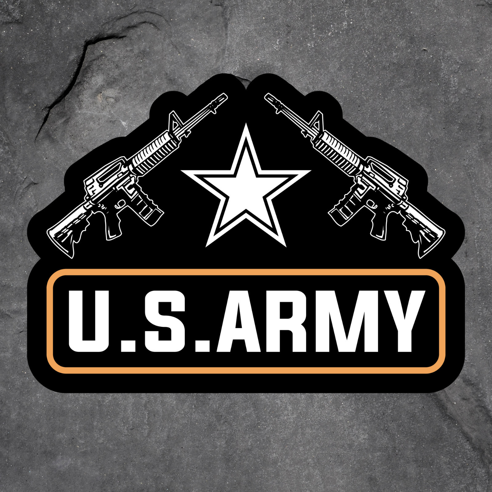 US Army sticker vinyl decal military guns patriotic american flag