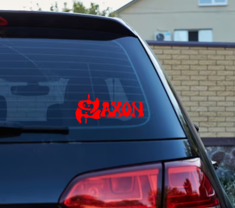 Saxon Vinyl Logo Sticker Decal Heavy Metal Band Car Iron Maiden Angel Witch