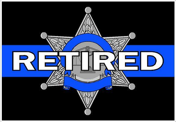 Thin Blue Line Deputy Sheriff Retired 6 pt Star Reflective Decal Police Officer