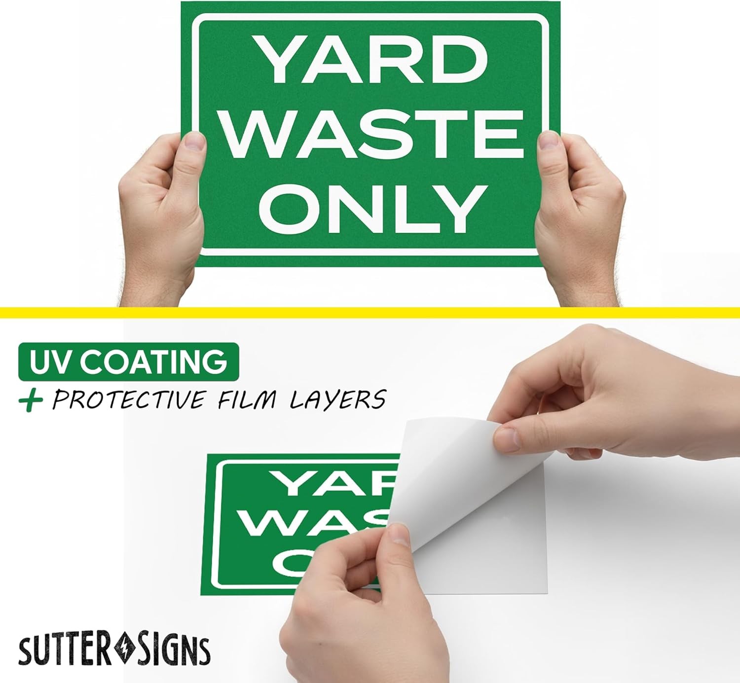 Yard Waste Labels 4pk 10×7 Waterproof Vinyl Stickers