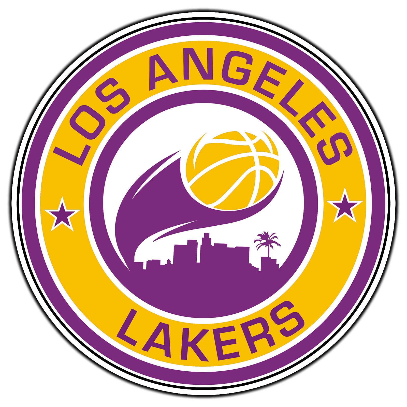 Los Angeles Lakers Logo #16 Basketball Fan Sticker Waterproof Vinyl Decal DieCut