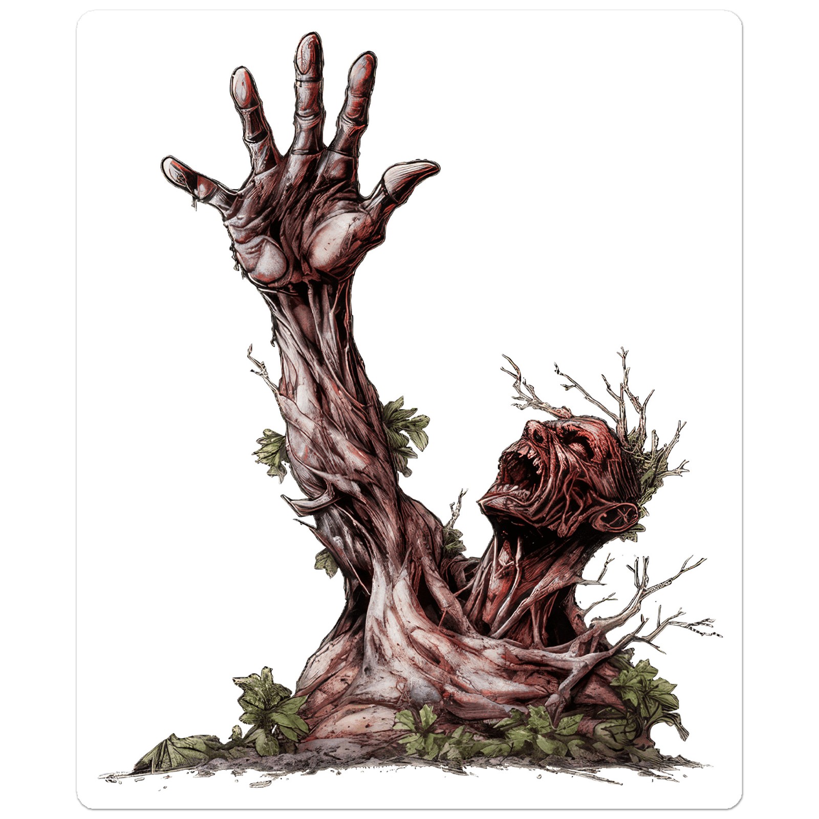 Zombie Crawling Grave – Vinyl Decal Sticker – Car Window Laptop – ebn9423