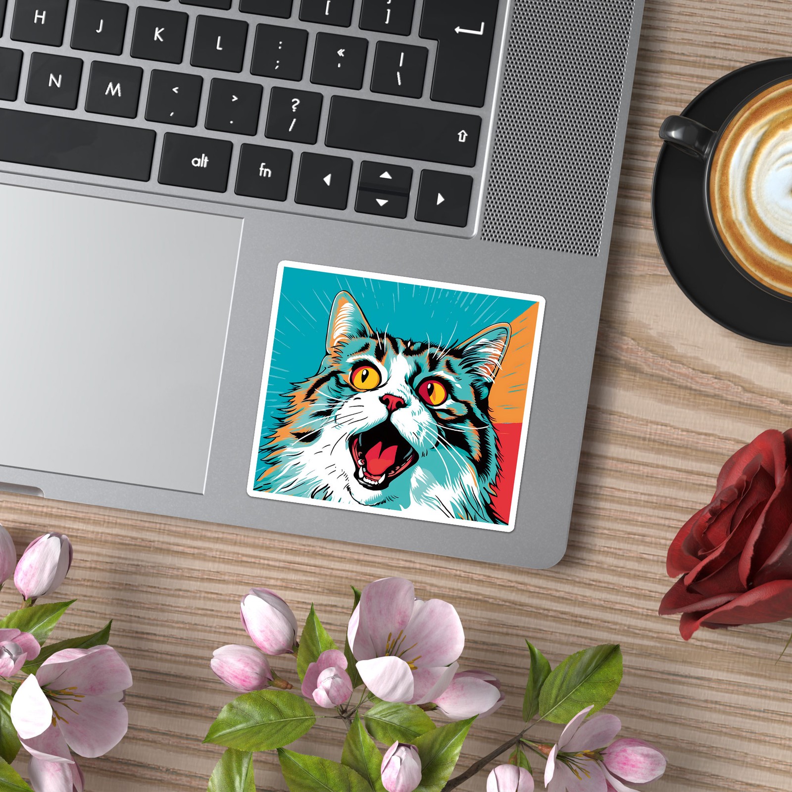 Popart Siberian Cat – Vinyl Decal Sticker – Car Window Laptop – ebn11865