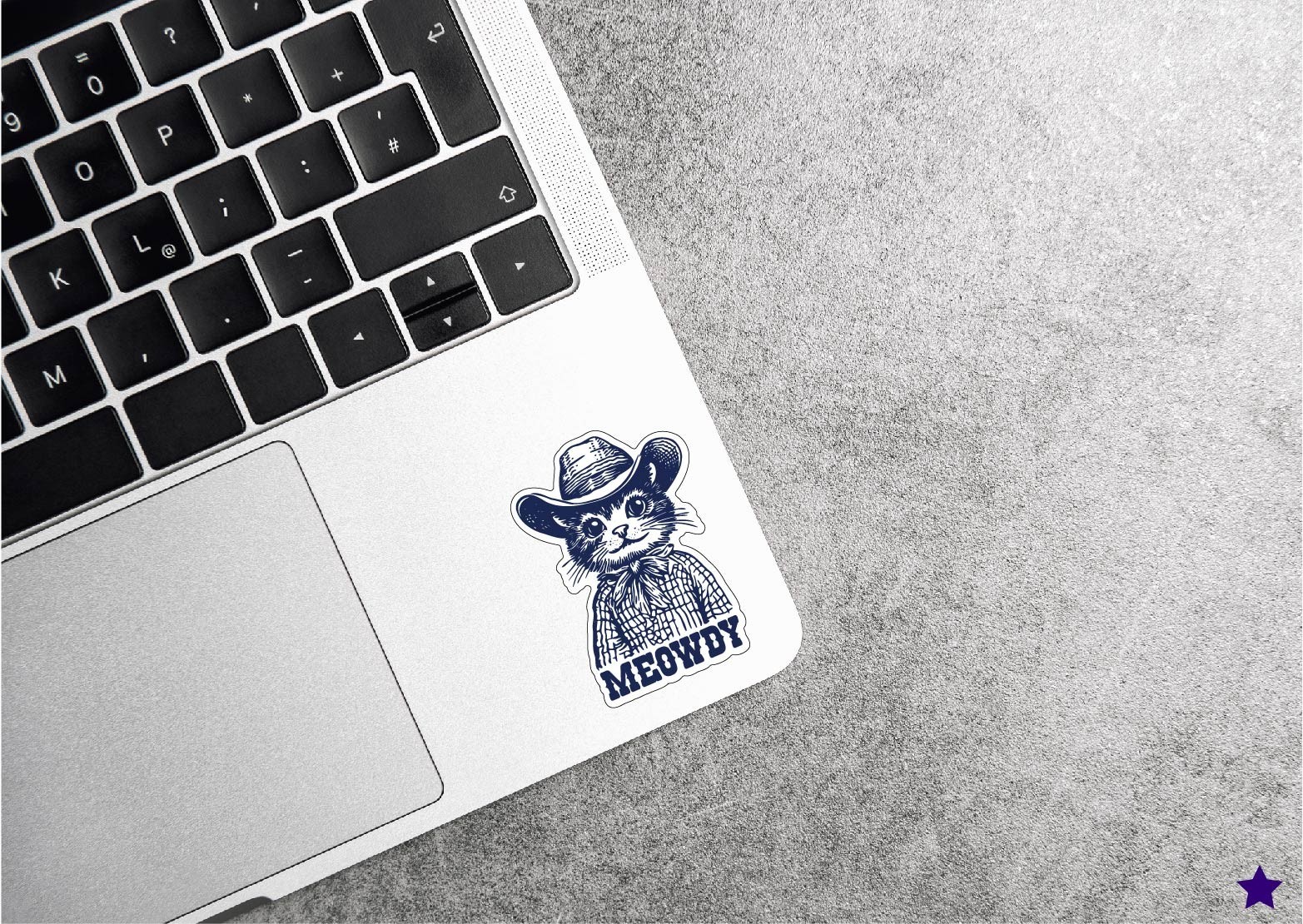 Meowdy Cat Decal Sticker Cowboy Hat Western Country Vibes Kitty Decor Pardner