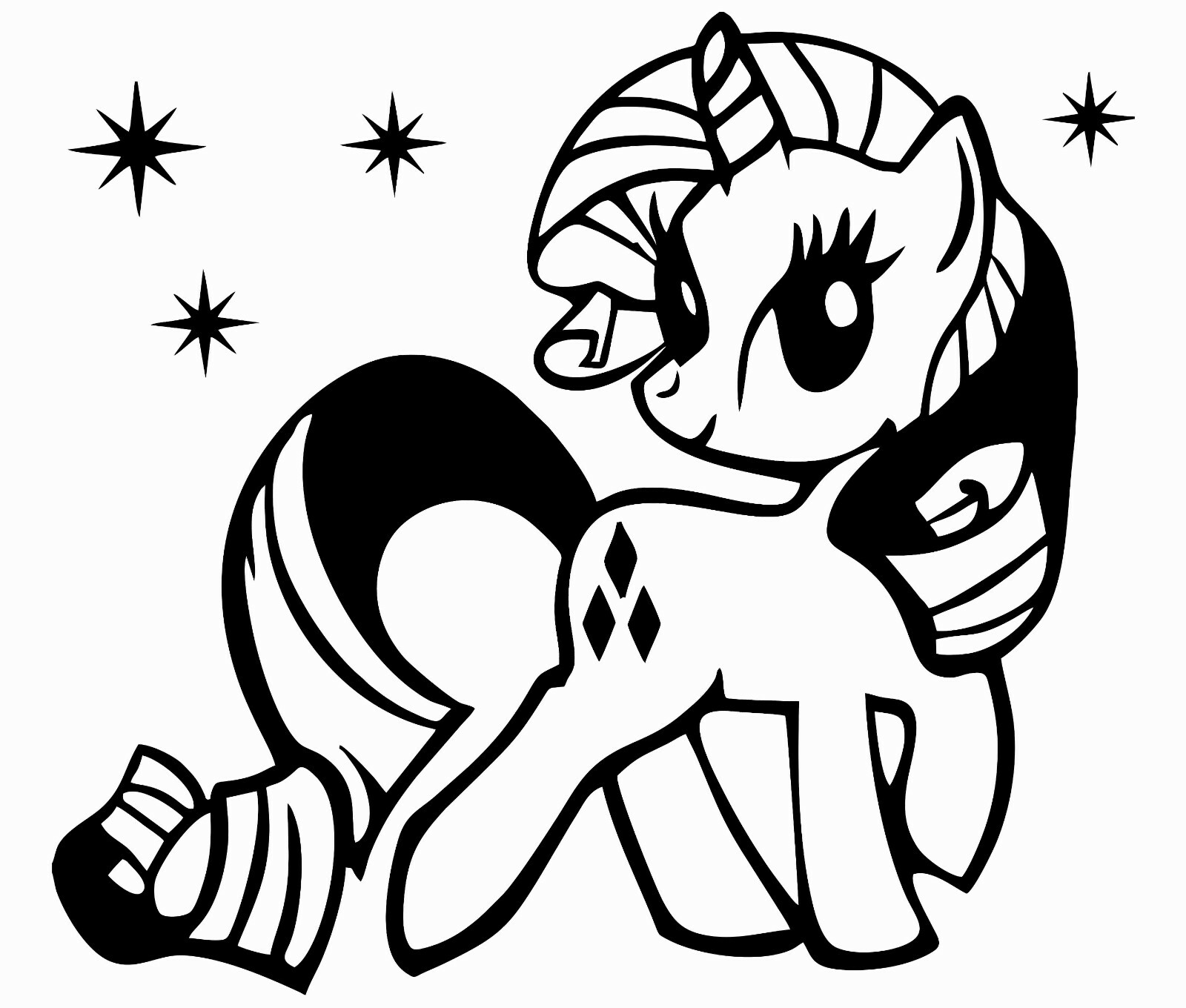 Female Unicorn Pony Rarity Wall Decal | My Little Pony Home Decoration Art 17×20