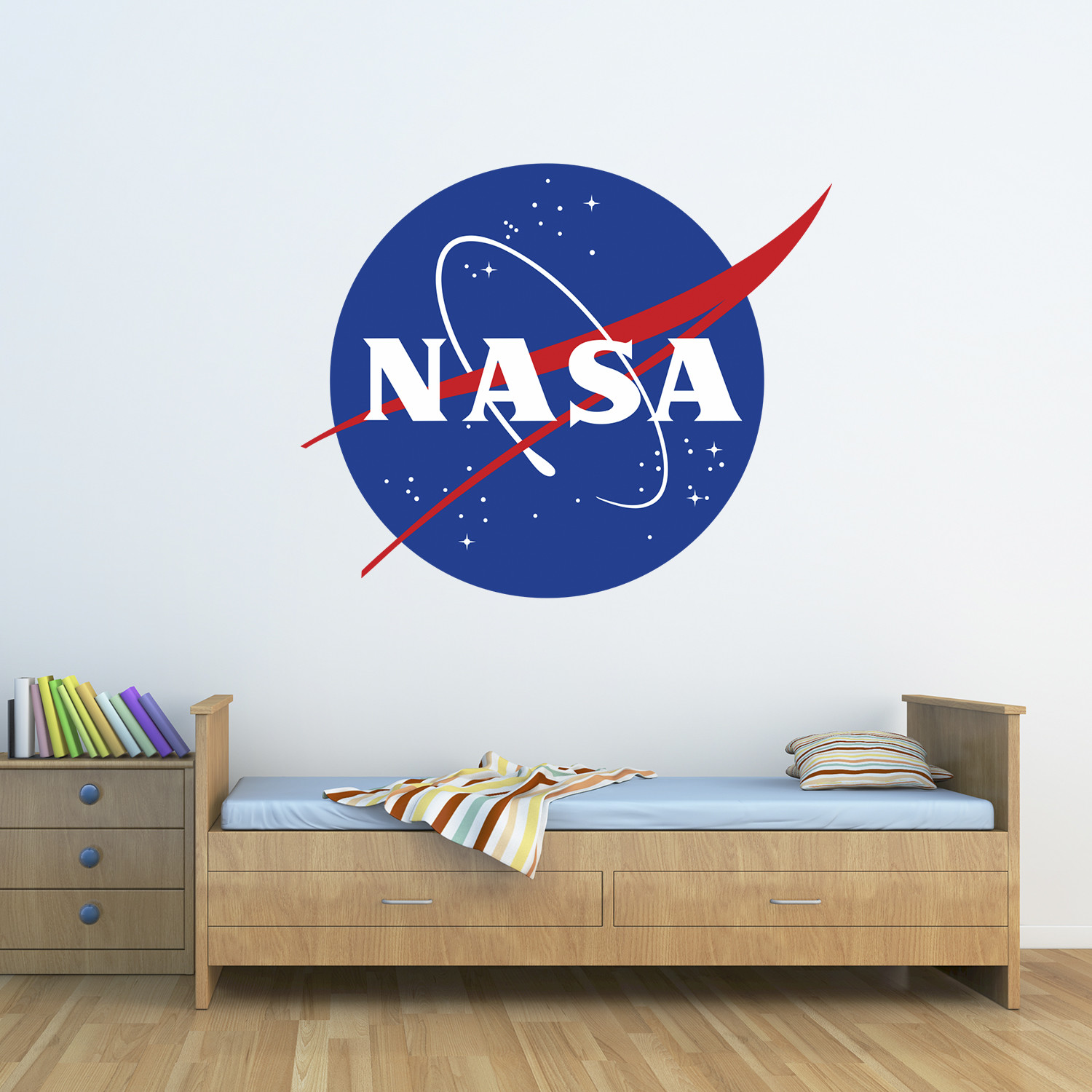 NASA Wall Sticker, Logo NASA Wall Decal, Decor for Home, Office, Studio, Space