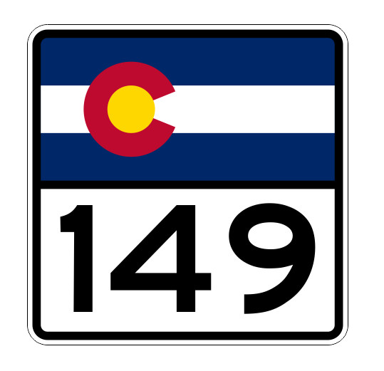Colorado State Highway 149 Sticker Decal R1865 Highway Sign