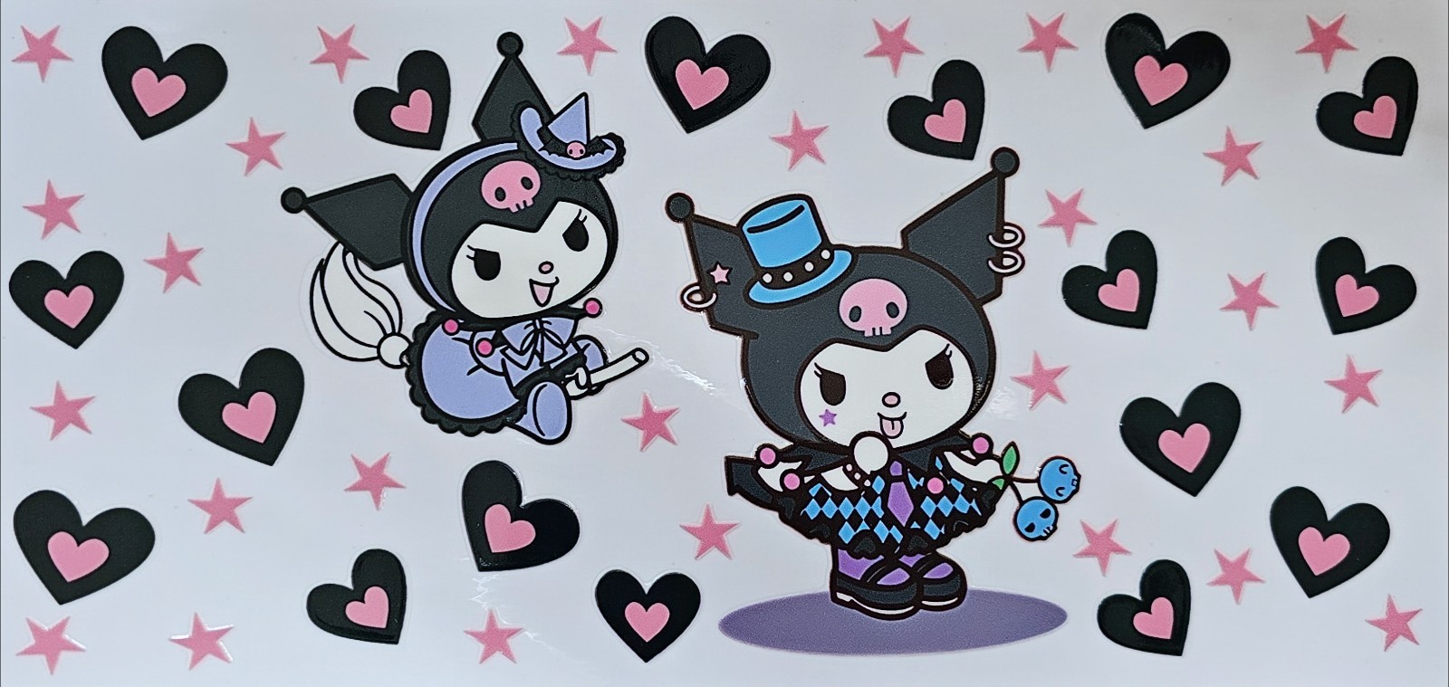 Hello Kitty Kuromi UV DTF cup transfer wraps