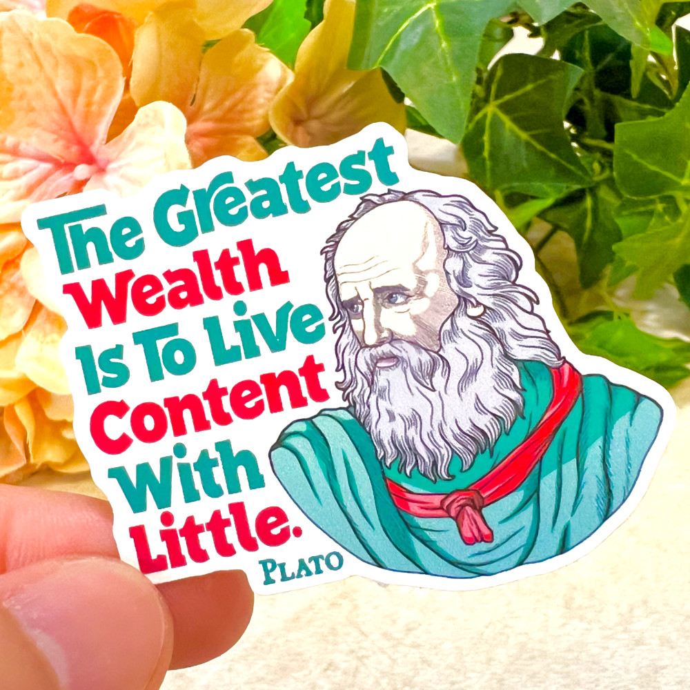 Plato Quote Sticker 2pcs | Inspiring Quotes | Motivational Sticker | PI503