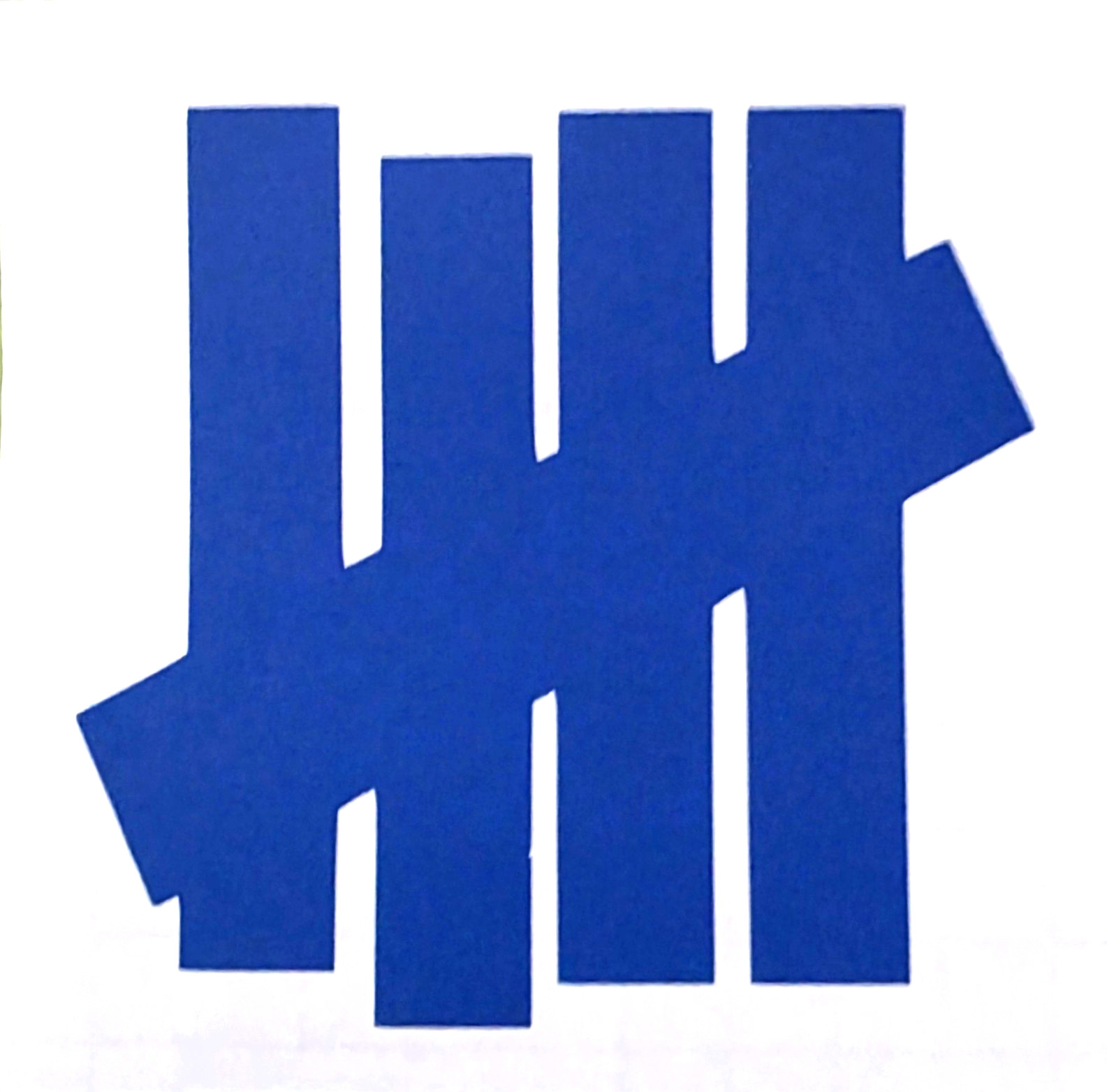 Undefeated Vinyl Decal 4X4 Inches Blue Waterproof For Any Surface 1/24