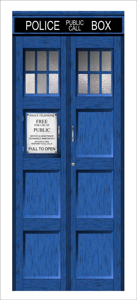 Doctor Who TARDIS Repositionable Door or Wall Graphic-Unique!-Sci-Fi-TV-Whovian