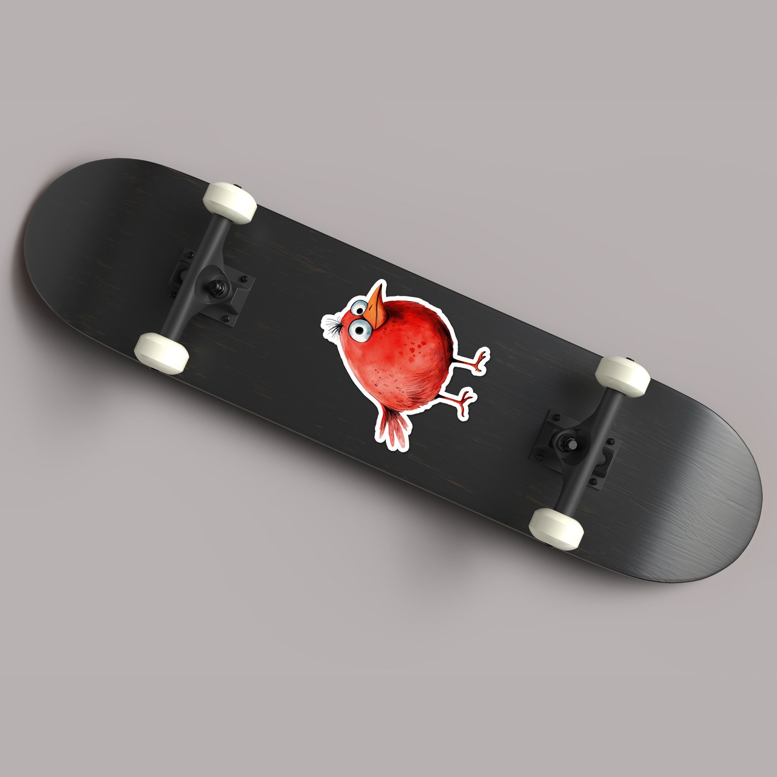 Cute Fat Red Bird – Vinyl Decal Sticker – Car Window Laptop – ebn12514