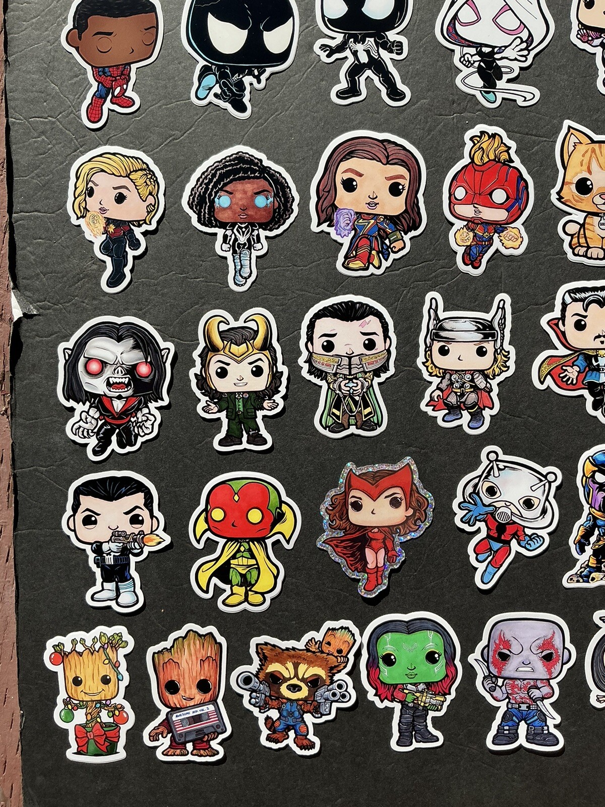 Lot of Marvel Funko Pop Style Decal / Stickers Custom Art Variant Set