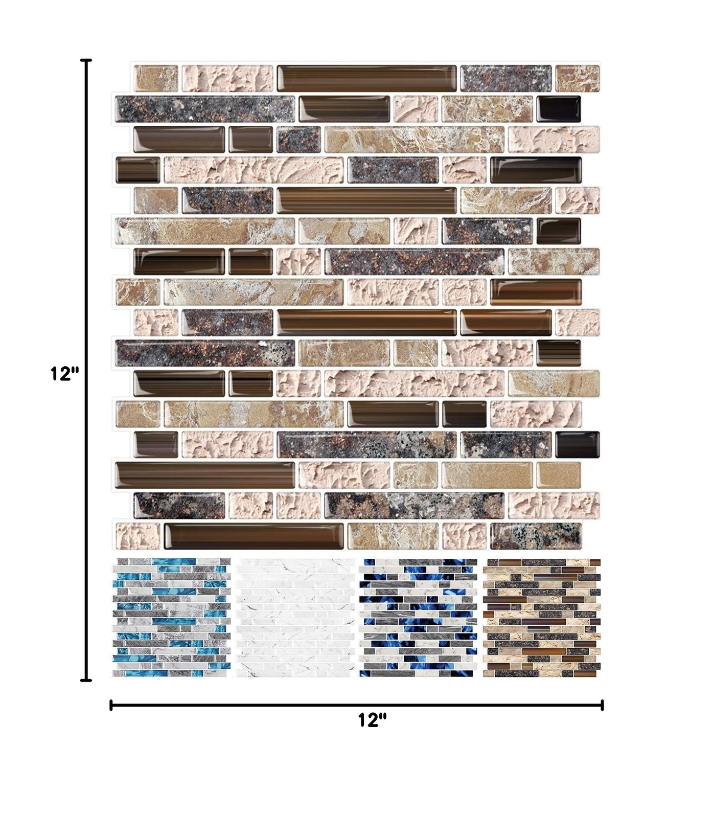 STICKGOO 10-Sheet Peel and Stick Wall Tile, Self-Adhesive Kitchen Backsplash …