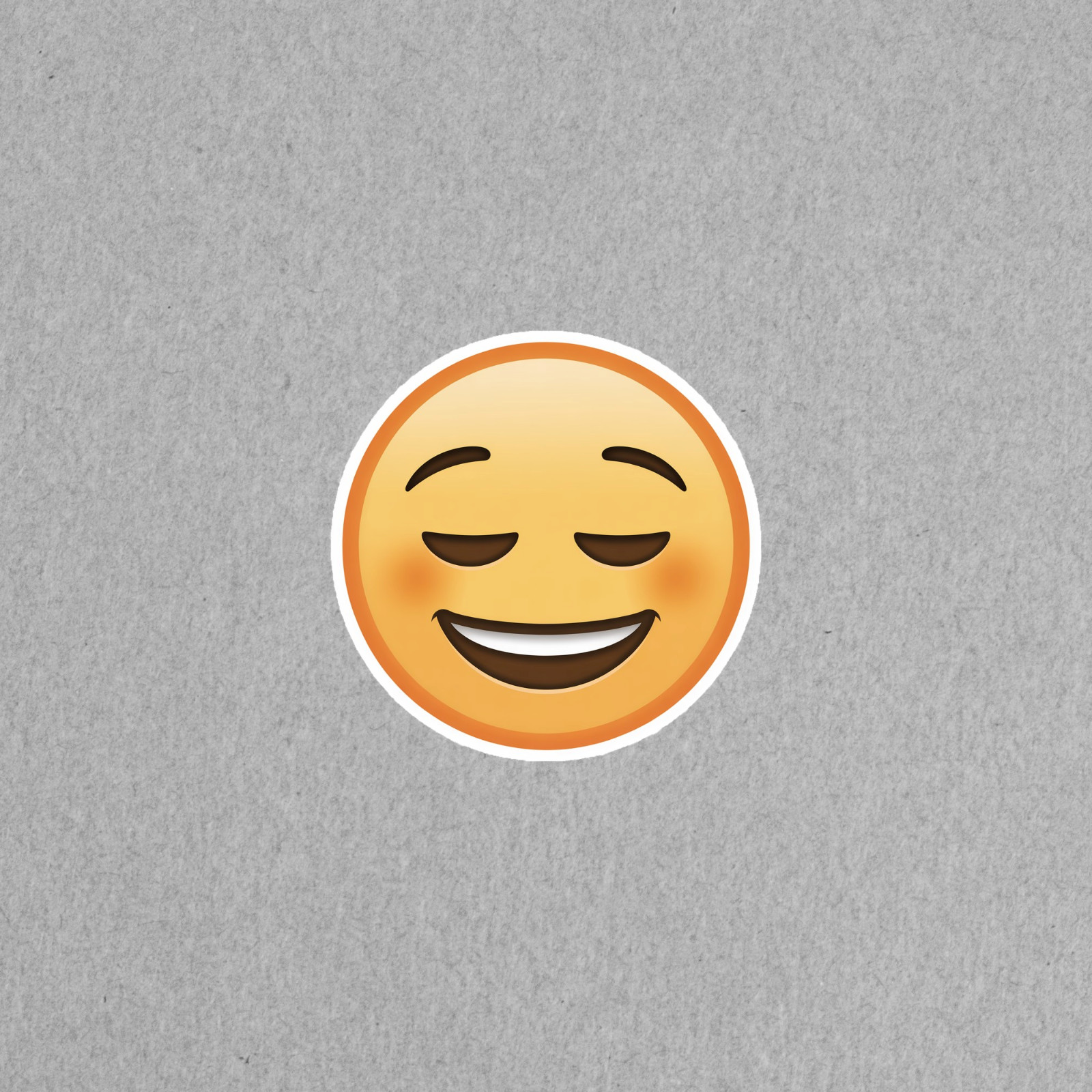 Peaceful Smile Emoji Sticker Cute Decal for Laptops, Phones, Water Bottles #7081