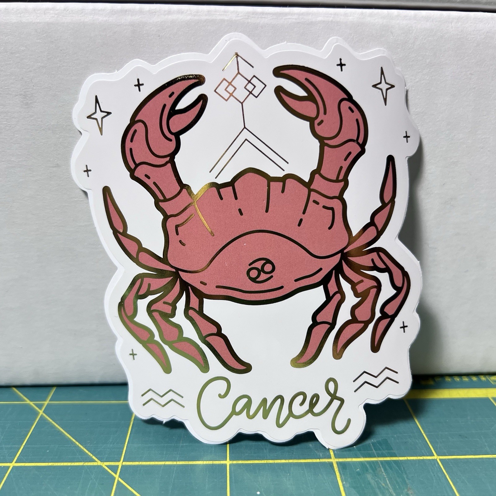 Cancer Vinyl Diecut Sticker UV Fade Resistant Dishwasher Safe 3.5” X 3.5”