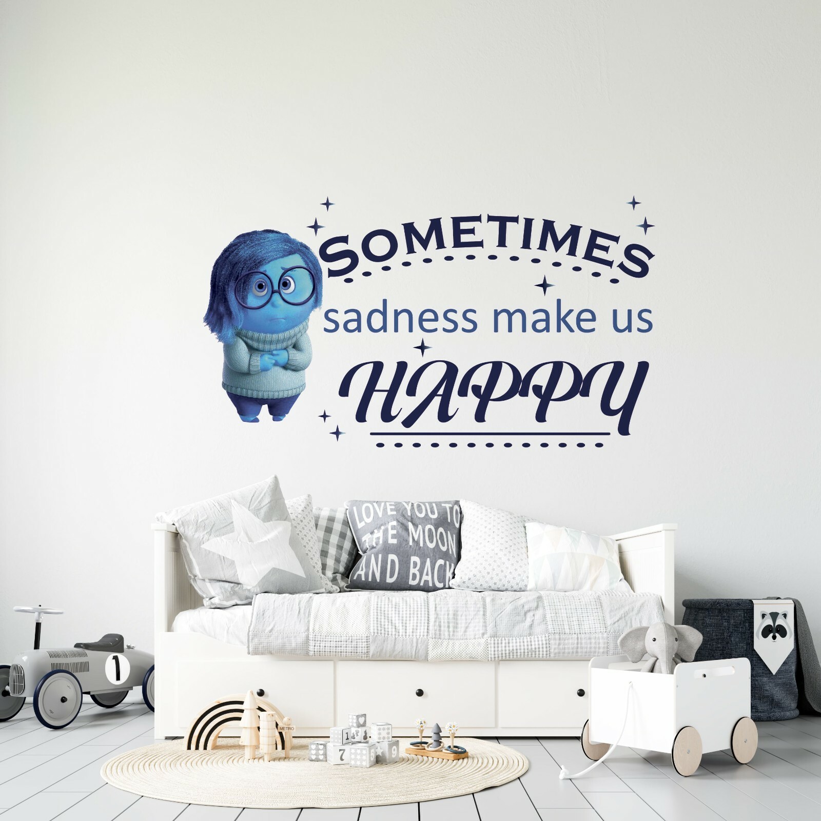 Children's Bedroom Vinyl Home Art Inside Out Sadness Wall Decal Quotes Stickers