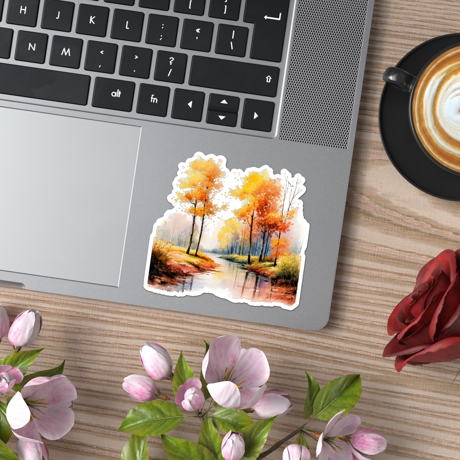 Forest River Landscape – Vinyl Decal Sticker – Car Window Laptop – ebn11955