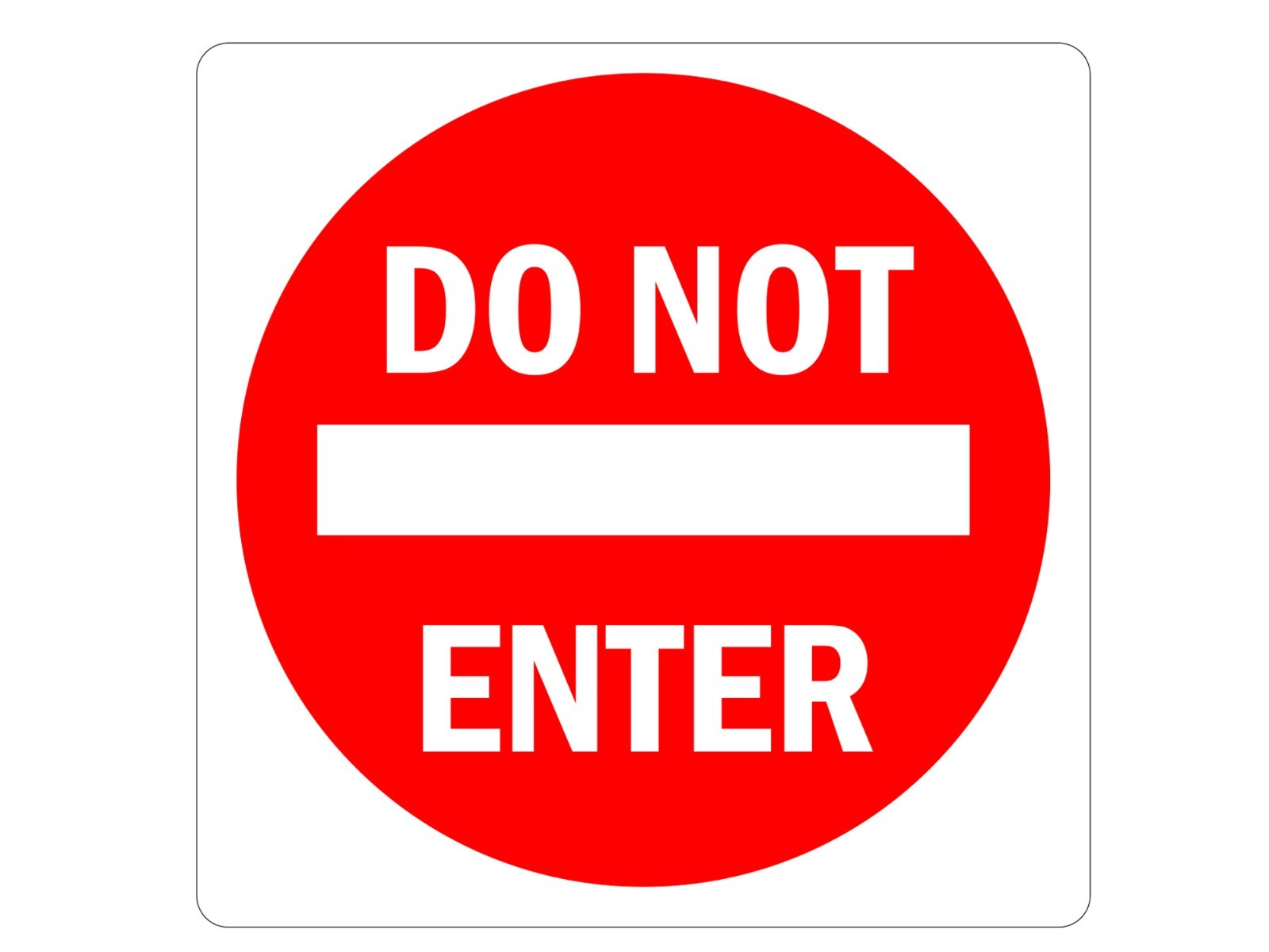 Do Not Enter Sign Indoor Wall Vinyl Decal Sticker 5" – 34" kids decor