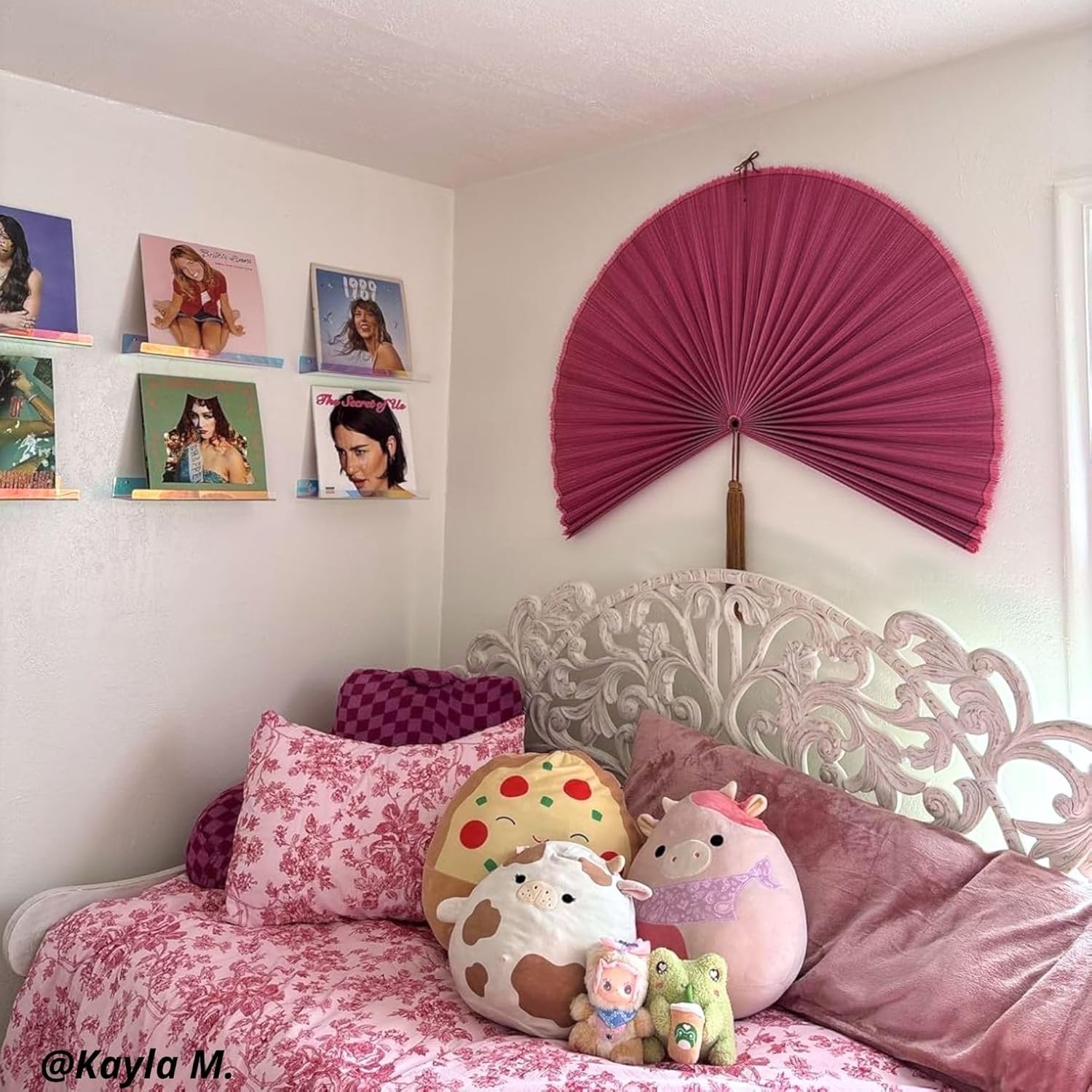 HUGE!! Fan Wall Decor Bamboo Fan Wall Art for Boho Hanging Headboard 60 x 60 …