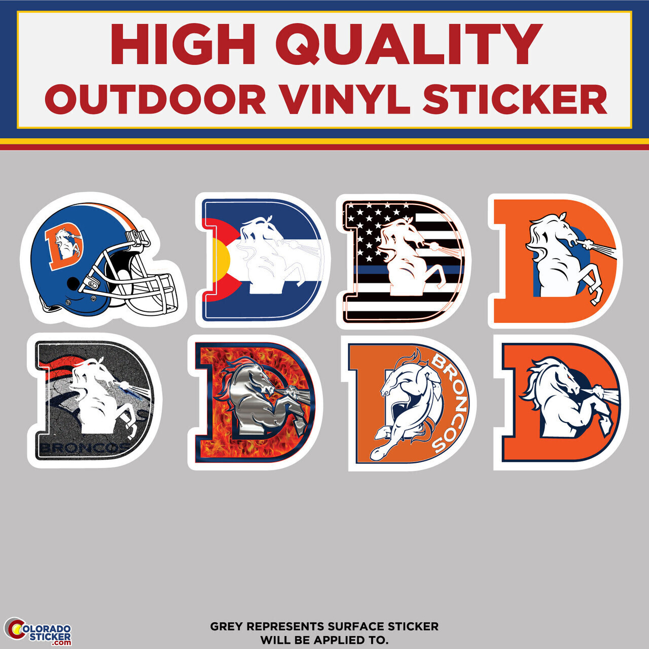 Bronco D, Variety Sticker Pack, High Quality Vinyl Stickers