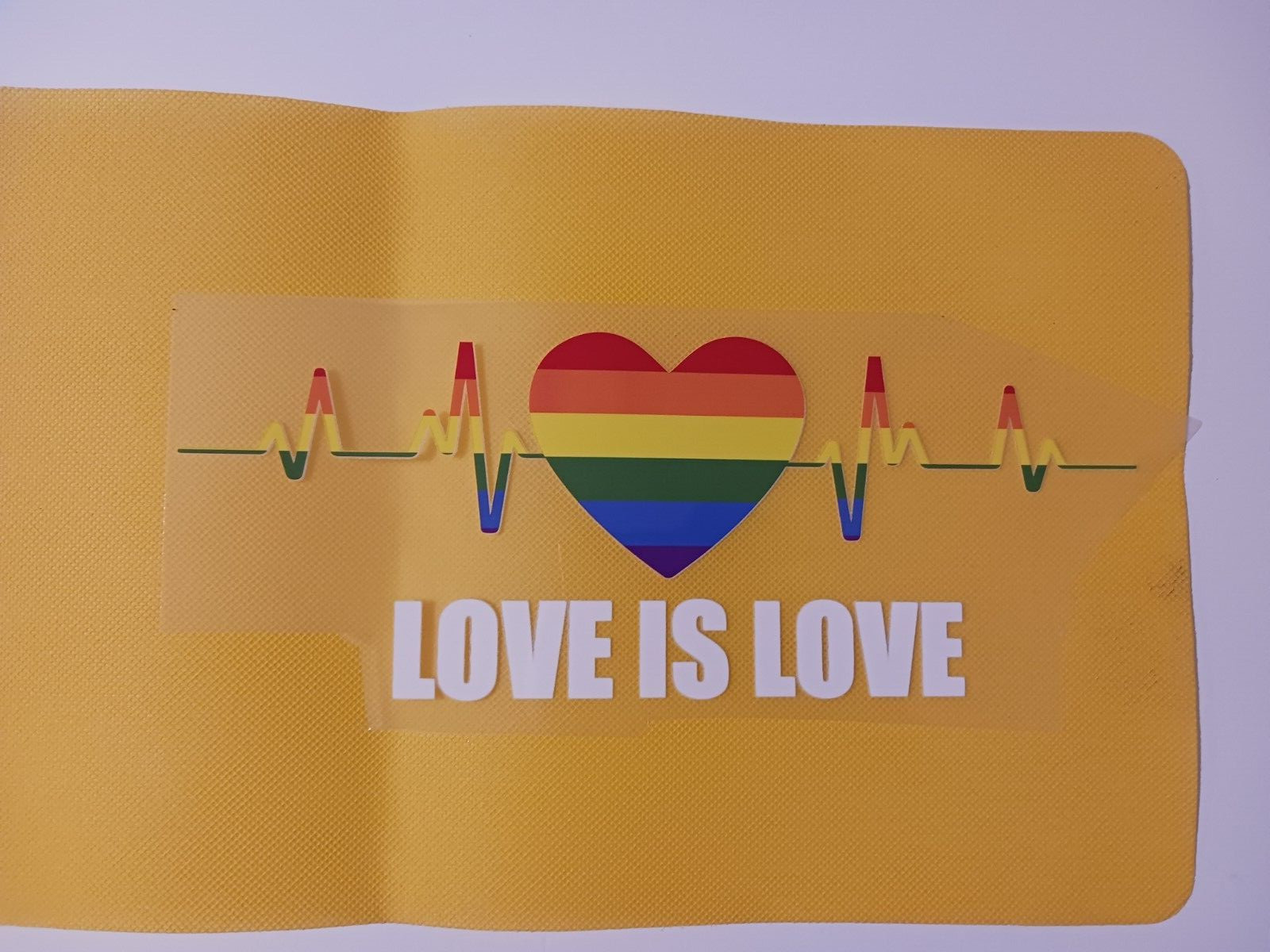 LGBTQ Love is Love Pride Sublimations Stickers Easy to Iron On T-shirt (3 Pack)