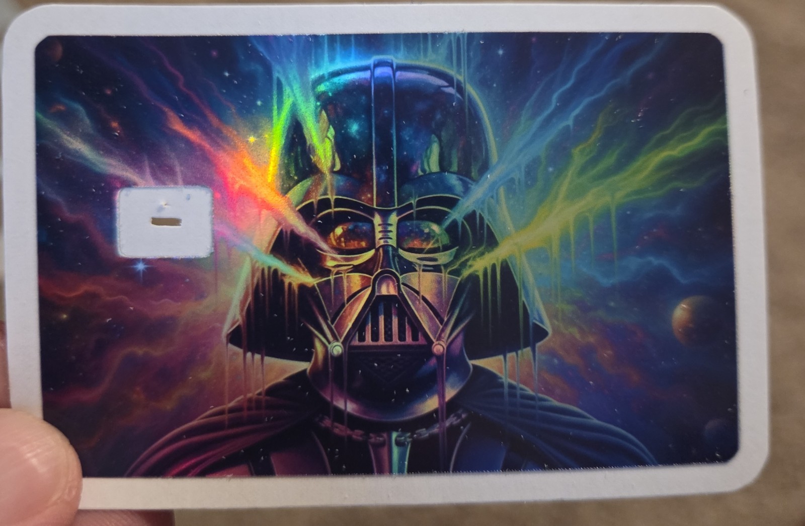 Acid Trip Darth Vader ATM Debit Credit Sticker Skin 420 Star Wars Jedi Sith US