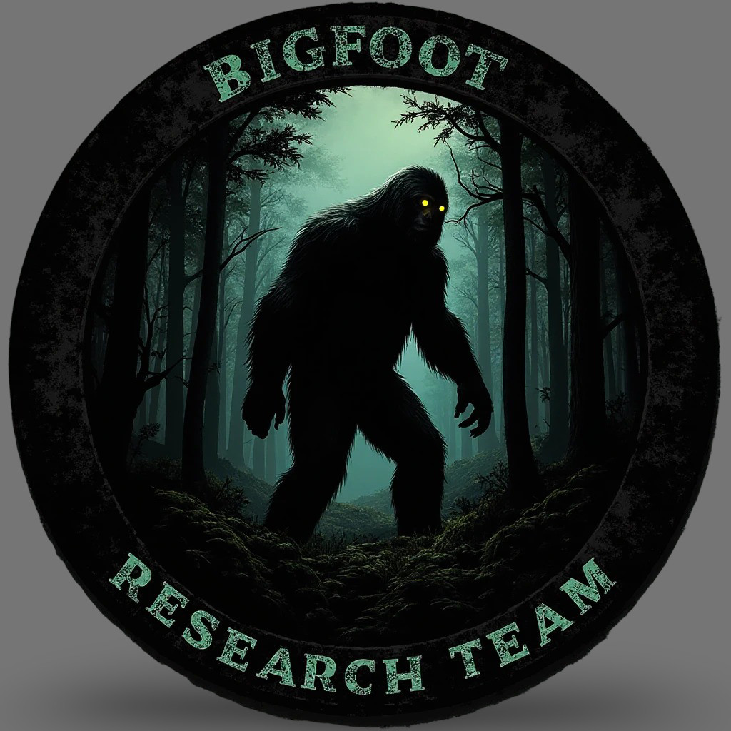 Bigfoot Sticker Vinyl Decal Green-Eyes Deep Forest Research Team Emblem